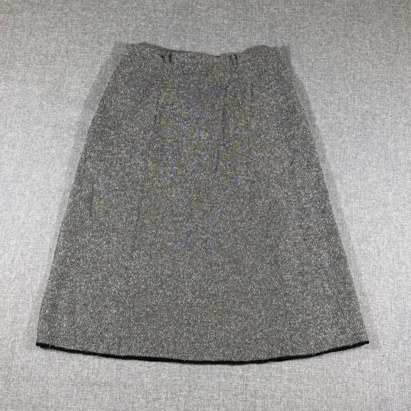 Talbots Dresses & Skirts - Talbots Tweed A-Line Skirt Womens 6 Grey Wool Confetti Dark Academia VTG Style